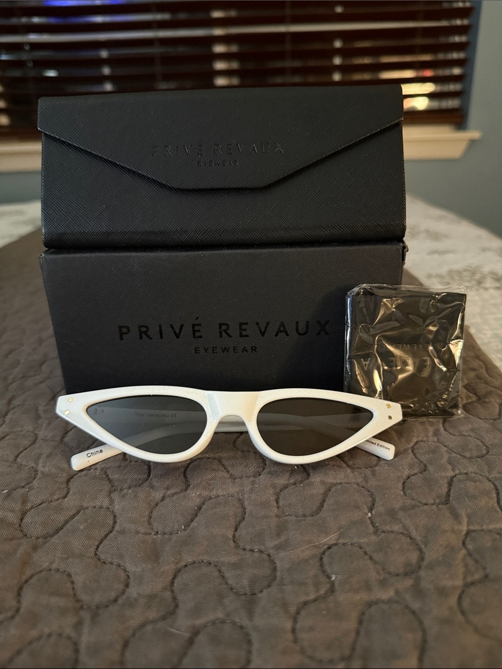 Privé Revaux Women’s White Cat Eye Sunglasses